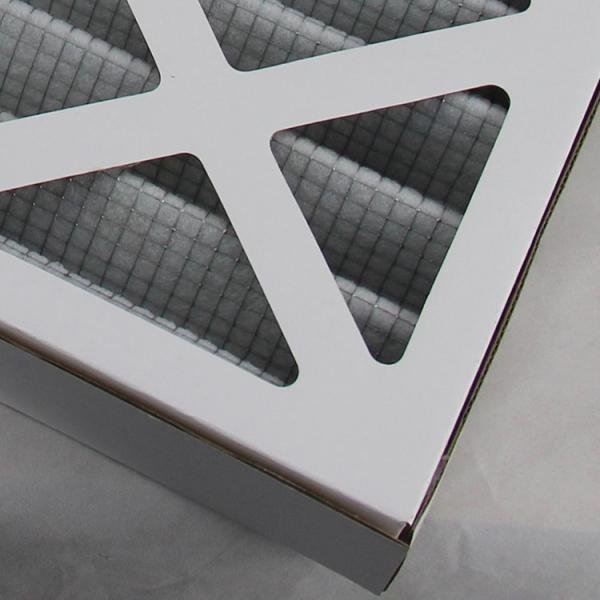 Cardboard Frame Flat Panel Air Filter , Commercial HVAC Filters G4 Efficiency