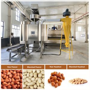 Innovative Industrial Cooling Peanut Blanching Machine With 85% Whole Kernel