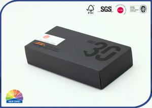 China 4c Print Free Design Paper Packaging Boxes Black Cardboard Box wholesale