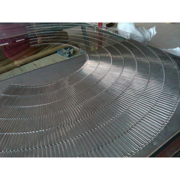 SS304 Flat Flex Conveyor Wire Belt 2.5mm Diameter For Food Delivery