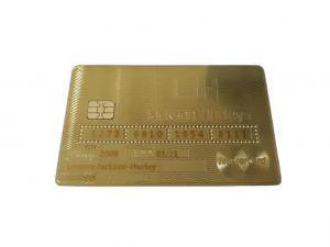 China Luxury 24K Gold Metal Membership Card Magnetic Stripe Bank Card wholesale