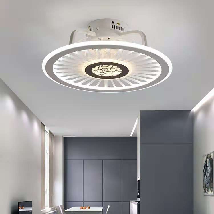China Wholesale Factory Remote APP Control Smart Low Profile Ceiling Fan Light Flush Mount LED Ceiling Light 6 Wind Speeds New Technology Ceiling Fans wholesale