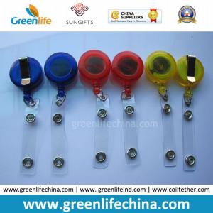 China Hot Sale Cheap Translucent Lanyard Badge Reel W/Plastic Strap wholesale