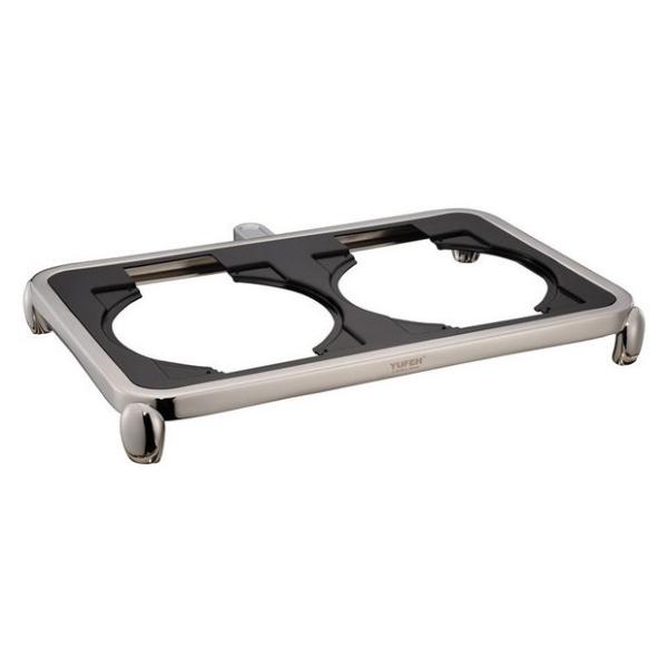 YUFEH Stainless Steel 304# Hydraulic Induction Chafing Dish W/ Glass Lid Buffet Serving Dish Warmer