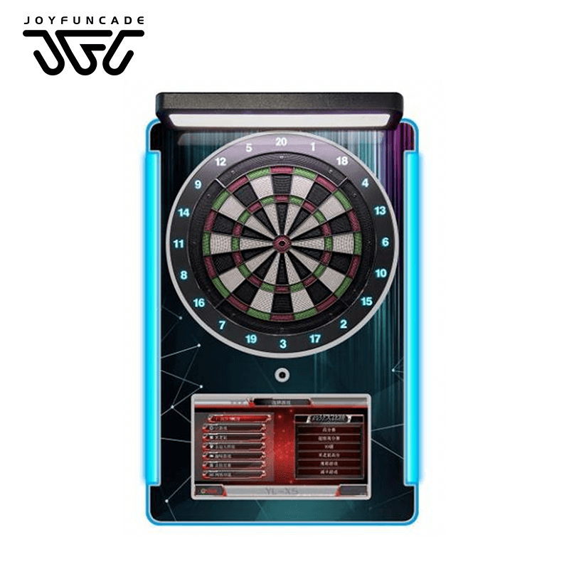 Digital dart machine with custom startup screen that can play advertising videos