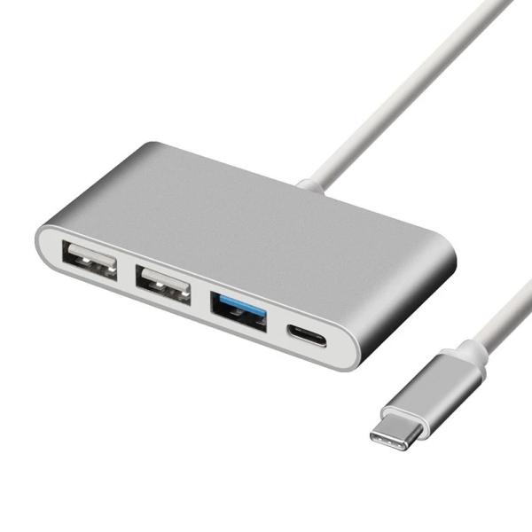 TPE 4 In 1 USB C HUBs Docking Station 5Gbps USB 3.0 USB 2.0 Fast Charging Adapter 45g