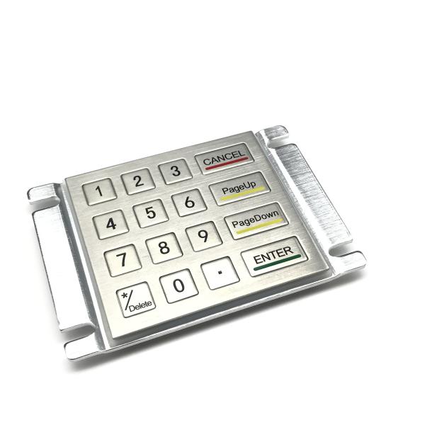 China IP65 / IK07 Metal Industrial Mini Numeric Keypad 16 Keys Lightweight Keypad USB Rear Panel Mounted -40℃ wholesale