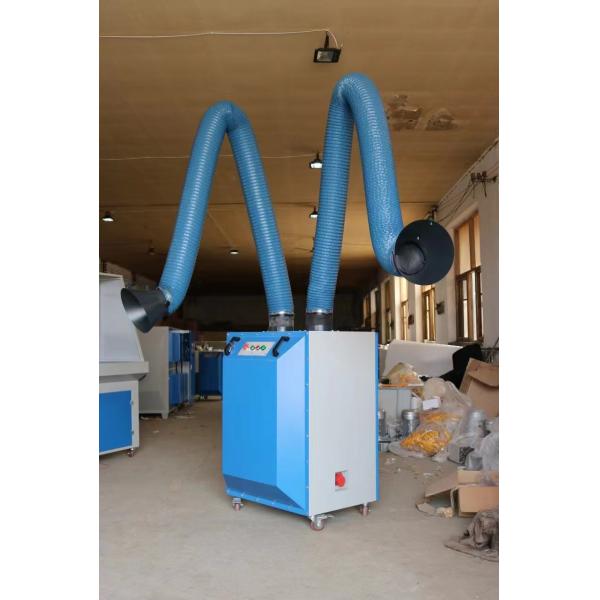 Two Arm Welding Smoke Extraction System Welding Fume Dust Collector For Metal Welding