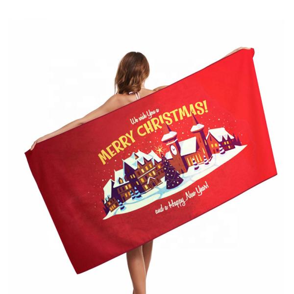 Custom Digital Printed Beach Towel Blankets Microfibre 80X160