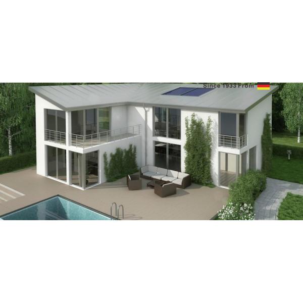 White Sliding Window Door UPVC Profiles 112mm For Building Materials