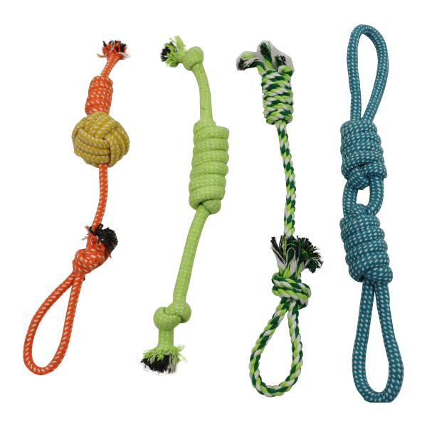 Small Strong Durable Pet Toys Recycled Training Color Cotton Rope Cat Dog 55g