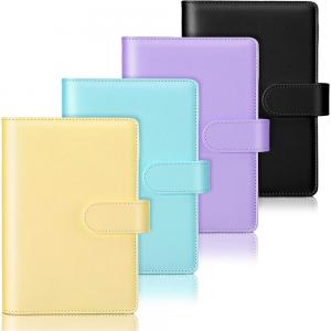 China Refillable 6 Ring Binder Notebook with 100 Sheets Inner Pages and A6 PU Leather Cover wholesale