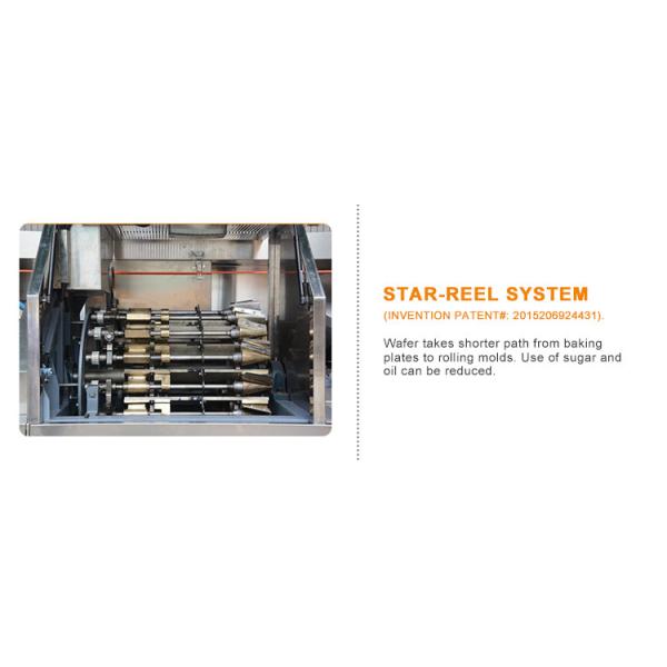 1.5kw Ice Cream Cone Production Line Wafer Biscuit Baking Machine