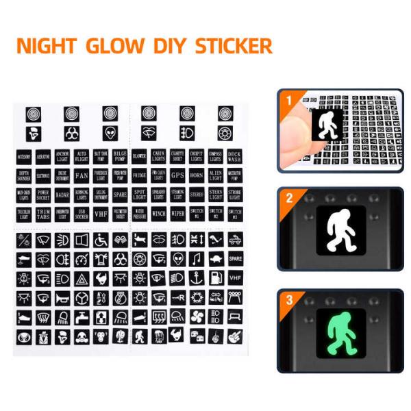 Wleto LED 4 Pin Marine Auto Rocker Switch Panel Waterproof Dual Voltage