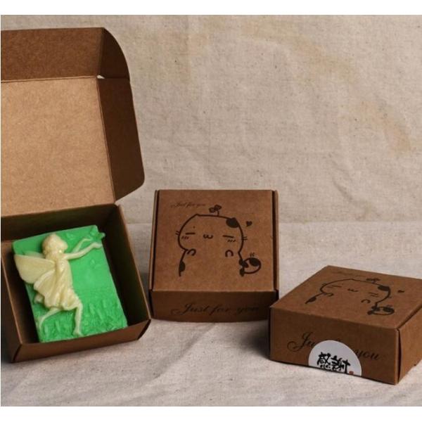Custom biodegradable cardboard paper bar gift kraft soap box,custom folding kraft paper soap packaging paper box with wi
