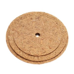 China Coconut Coir Fiber Mulch Ring Tree Protector Mat for Disc Plant Cover Weed Control Mats on sale