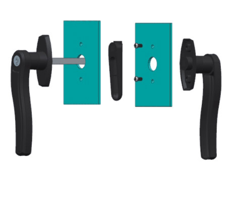 Cylinder Handle Black Door Lock Keyless Enclosures Electrical Safe Box Latch