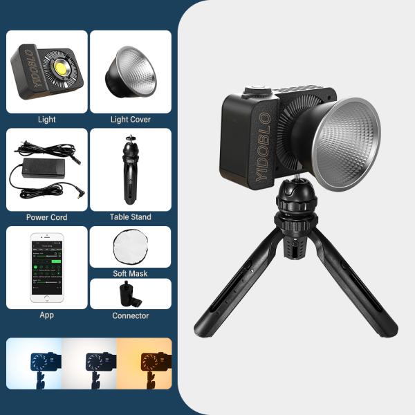 100watt Portable led fill light Rechargeable Battery Powered Bi Color Temperature 7500K+-300K