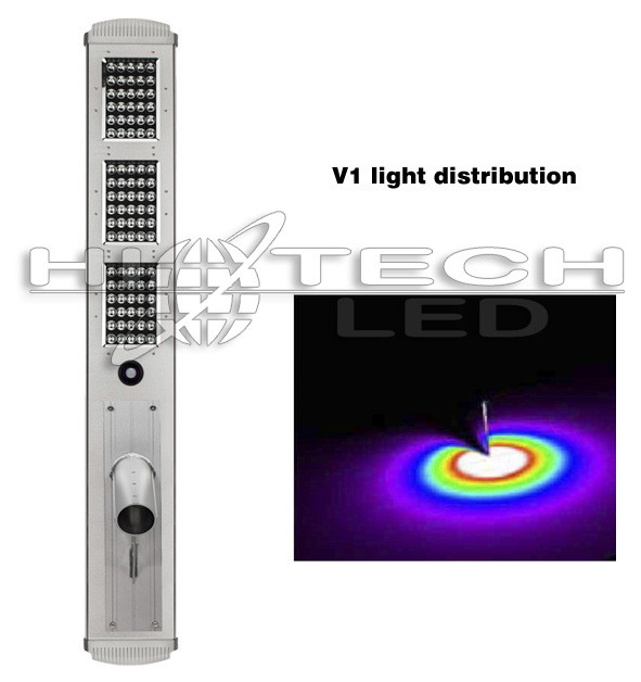 China Hitechled HT-SS-A140 40w 3000lm~4500lm all in one integrated solar led street light, farola solar todo en uno wholesale