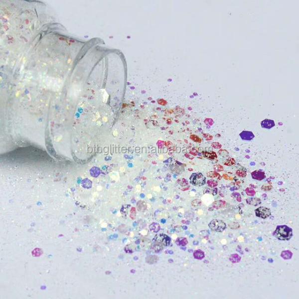 Excellent Nail Art Effect in Chunky Polyester Shifting Glitter for Mixed Chameleon Glitter