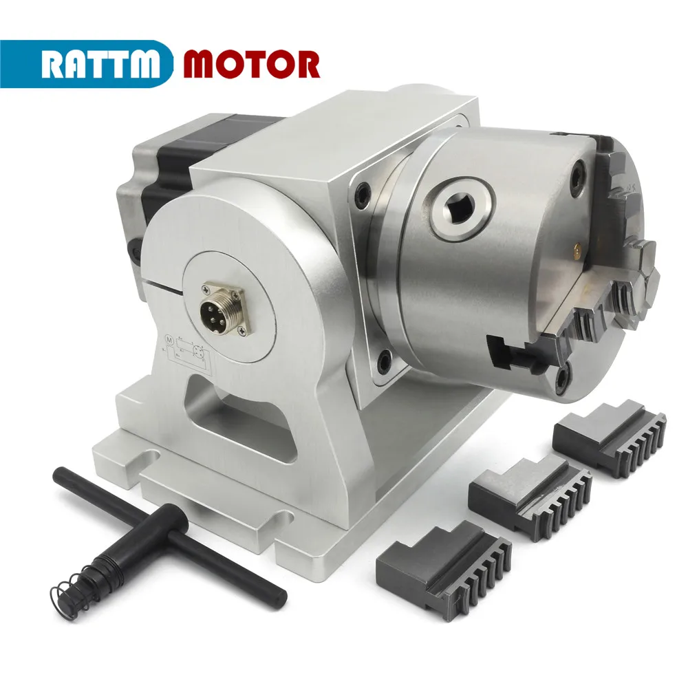 Laser Marking CNC Rotary Indexing Dividing Head With Nema 34 Stepper Motor