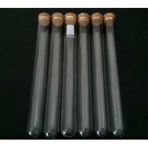 Clear test tube with cork top