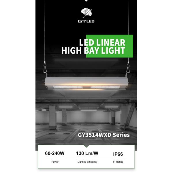 60w 120w High Bay Linear LED Lights IP66 Garage Industrial Lighting