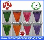 Colorful Custom Packaging Bags , 0.02mm - 0.05mm OPP Flowers Sleeve
