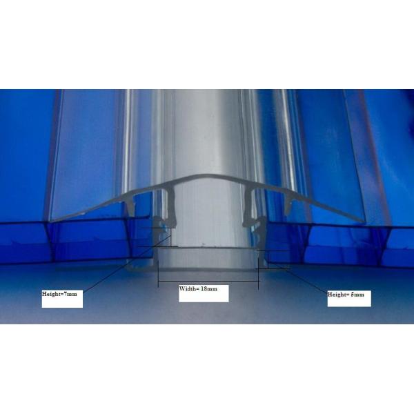8-16mm PC Profile Snap Cap Up And Down Buckle For Polycarbonate Sheet