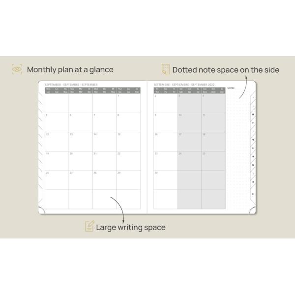 10.5 X 8.5 Inches 2023 Daily Weekly Planner Ink Resistant Paper