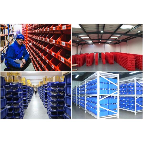 Plastic Shelf Bins, Heavy Duty Storage Bins For Garage, Closet, And Drawer Organization OEM Plastic Warehouse Stackable Storage Pick Bin For Small