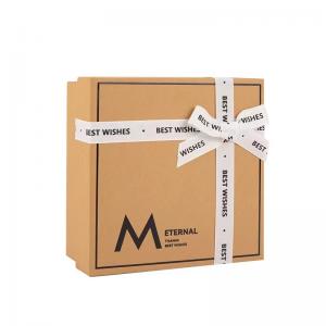 China Spot UV / Varnishing Cardboard Gift Box Packaging Box With Ribbon wholesale