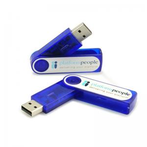 Swivel Plastic USB Flash Drive, High Speed USB 2.0 Stick Storage Device