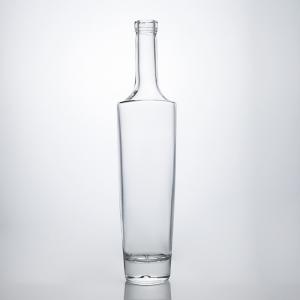 China Custom Cap Round Glass Liquor Bottle for Whisky Rum Vodka Industrial wholesale