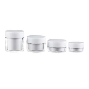 China AS PP Double Shell Cream Jar 30g 50g Customizable wholesale