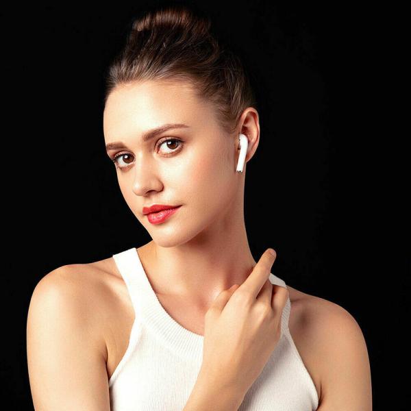 Chargeable Airpods Wireless Earphones Smart Switch Pause / Play Noise Cancelling