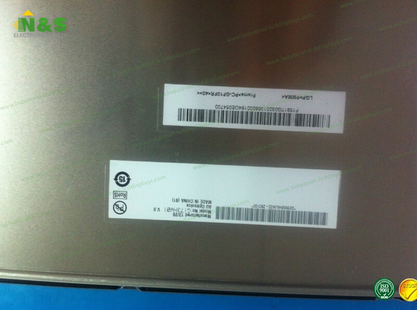 1920 × 1080 FHD lcd character display G173HW01 V0 AUO LCD Display Hard coating
