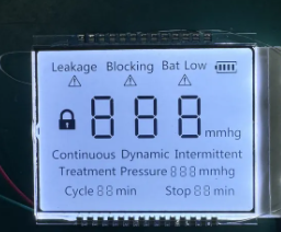 Monochrome White custom Segment HTN Positive LCD Display 3.3V 27PIN
