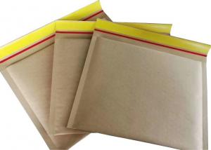 China Brown Kraft Paper 160gsm Bubble Wrap Lined Envelopes 2 Sides Sealed wholesale