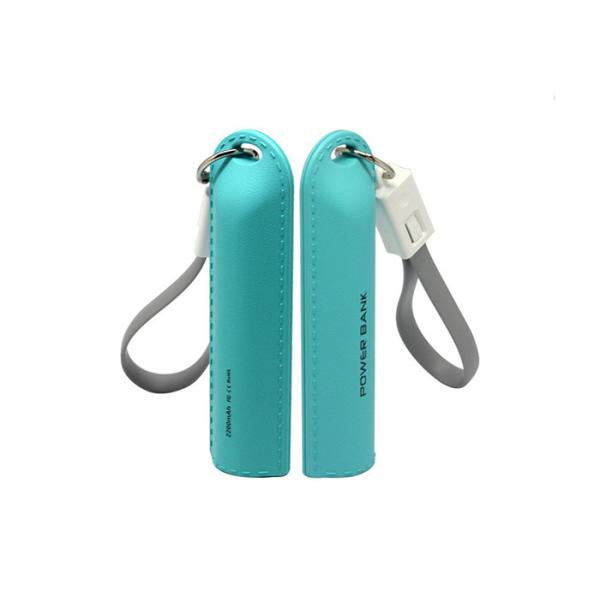 Key Chain Type Mobile Power Bank Leather Grain Appearance Over Charge Protection