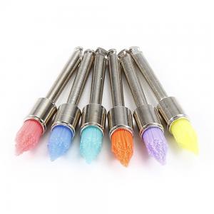 China Pointed Dental Prophy Brush Dental Use Soft Colorful Nylon Tapered Head Shape wholesale