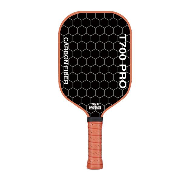 Fabric-Grained Frosted Carbon Fiber Pickleball Racket With Integrated Blade