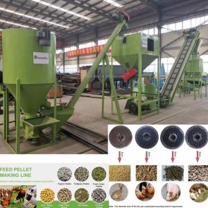 China 1Ton Livestock Animal Feed Machinery Grass Pellet Making Machine Corn Wheat on sale