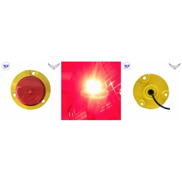 Red Aeronautical LED Aviation Obstruction Light for Long-lasting Marking Obstacles with Yellow color and Aluminum