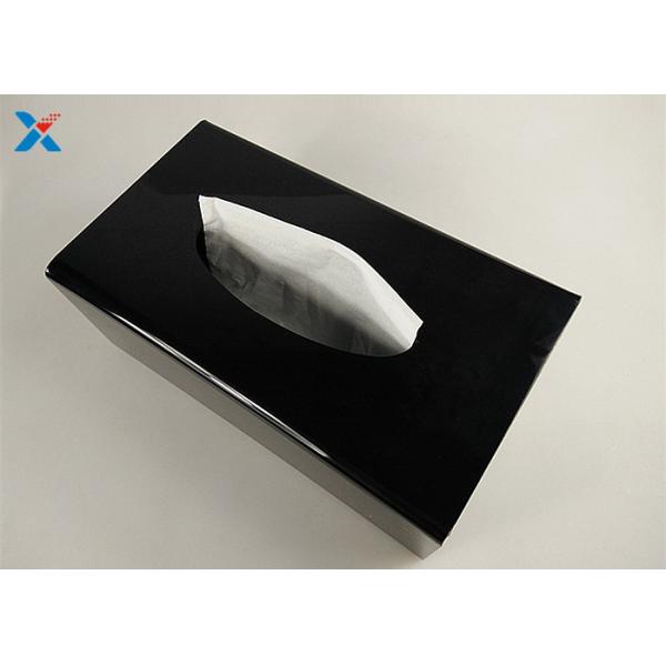 Back Acrylic Rectangular Tissue Box , Hotel Tissue Box Size Customized