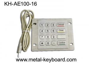 China Dustproof USB Port Industrial Stainless Steel Keypad Metal With 16 Flat Keys wholesale