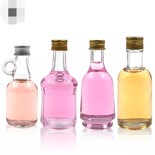Body Material Glass 30ml 40ml 50ml 100ml Mini Bottle for Beverage Juice Wine Spirit Liquor