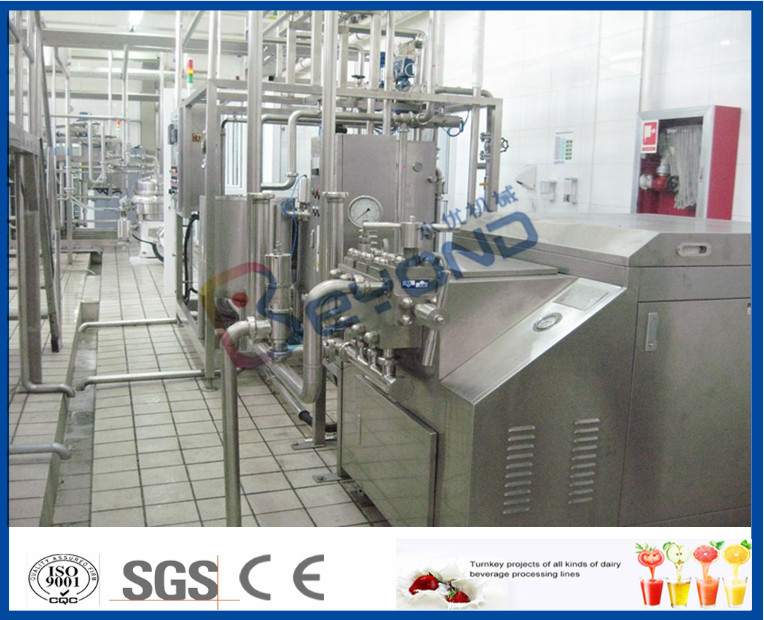 Multifunctional 5000LPH Milk Processing line with pasteurized milk , UHT, cream