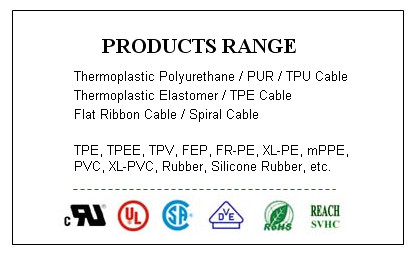 30V Good Ozone and Halogen Free TPU Cable UL20445, UL20512, UL20563, UL20567