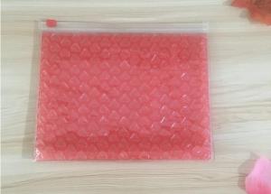 China 0.06-0.1mm Thickness PVC Bubble Bag / Reusable Mailer Plastic Zipper Bag on sale